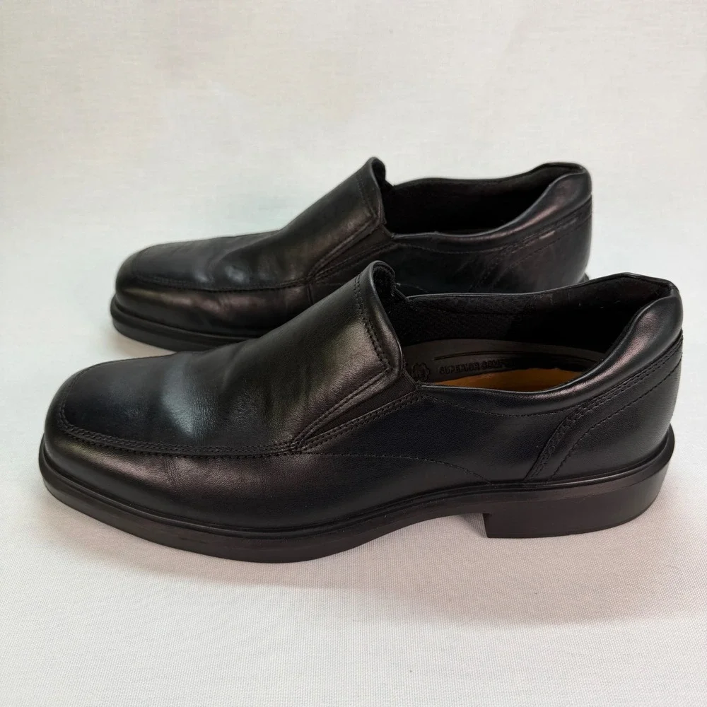 ECCO Helsinki 2 Men's 43 US 9 - 9.5 Black Leather Slip On Dress Shoes